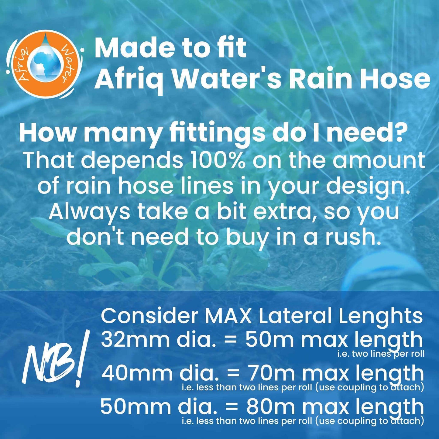 Afriq Water Rain Hose Irrigation Couplings (Pack of 5)