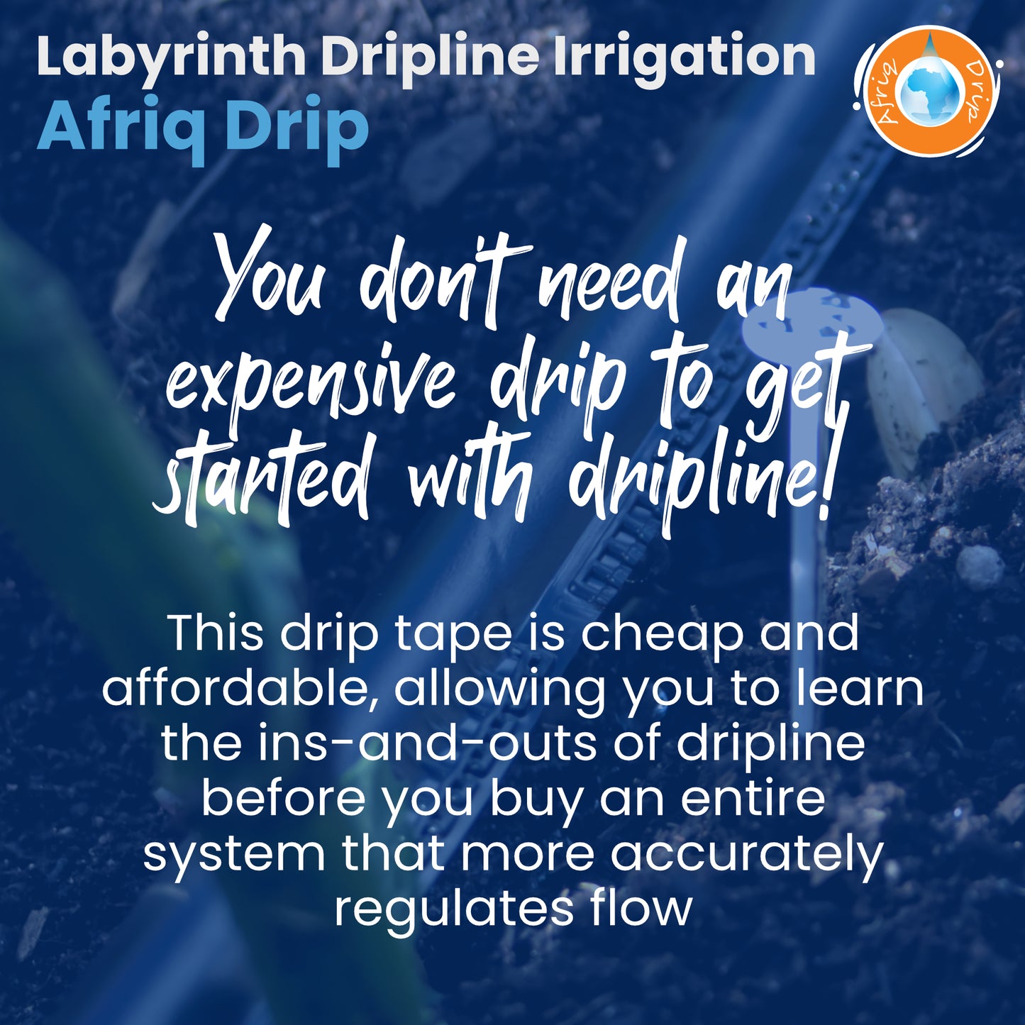 Afriq Drip 16mm OD Non-PC Labyrinth Type Dripline Irrigation 3 l/h