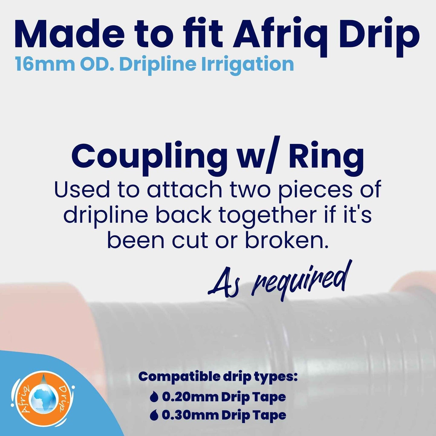 Afriq Drip 16mm Couplings/Connectors for Dripline Irrigation