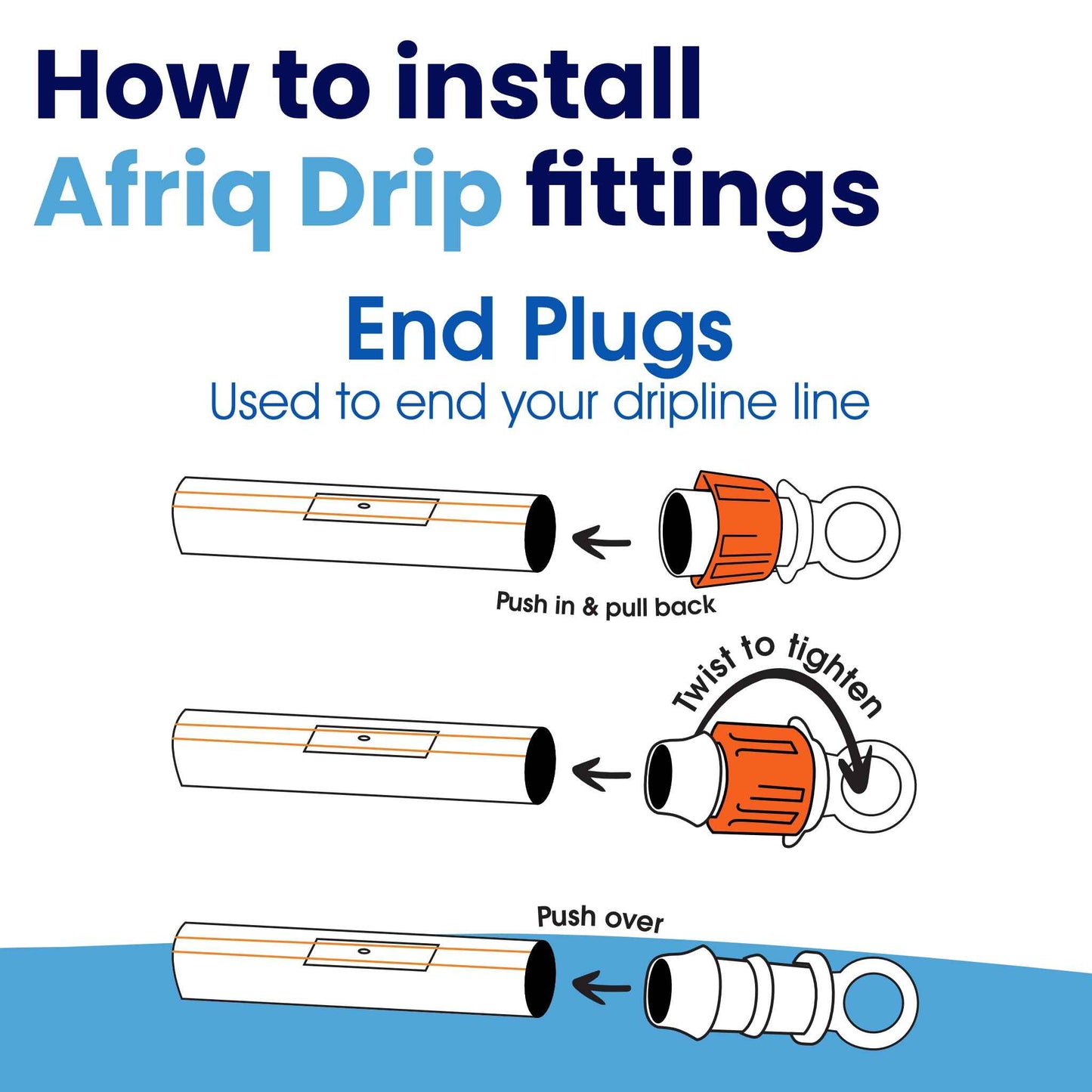 Afriq Drip 16mm End Plugs for Dripline Irrigation