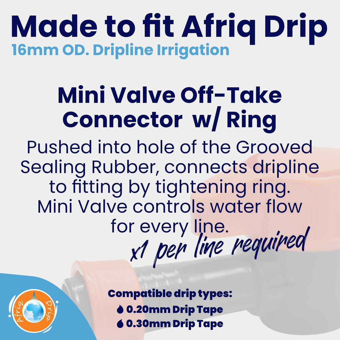 Afriq Drip 16mm Off-Take Connectors for Dripline Irrigation