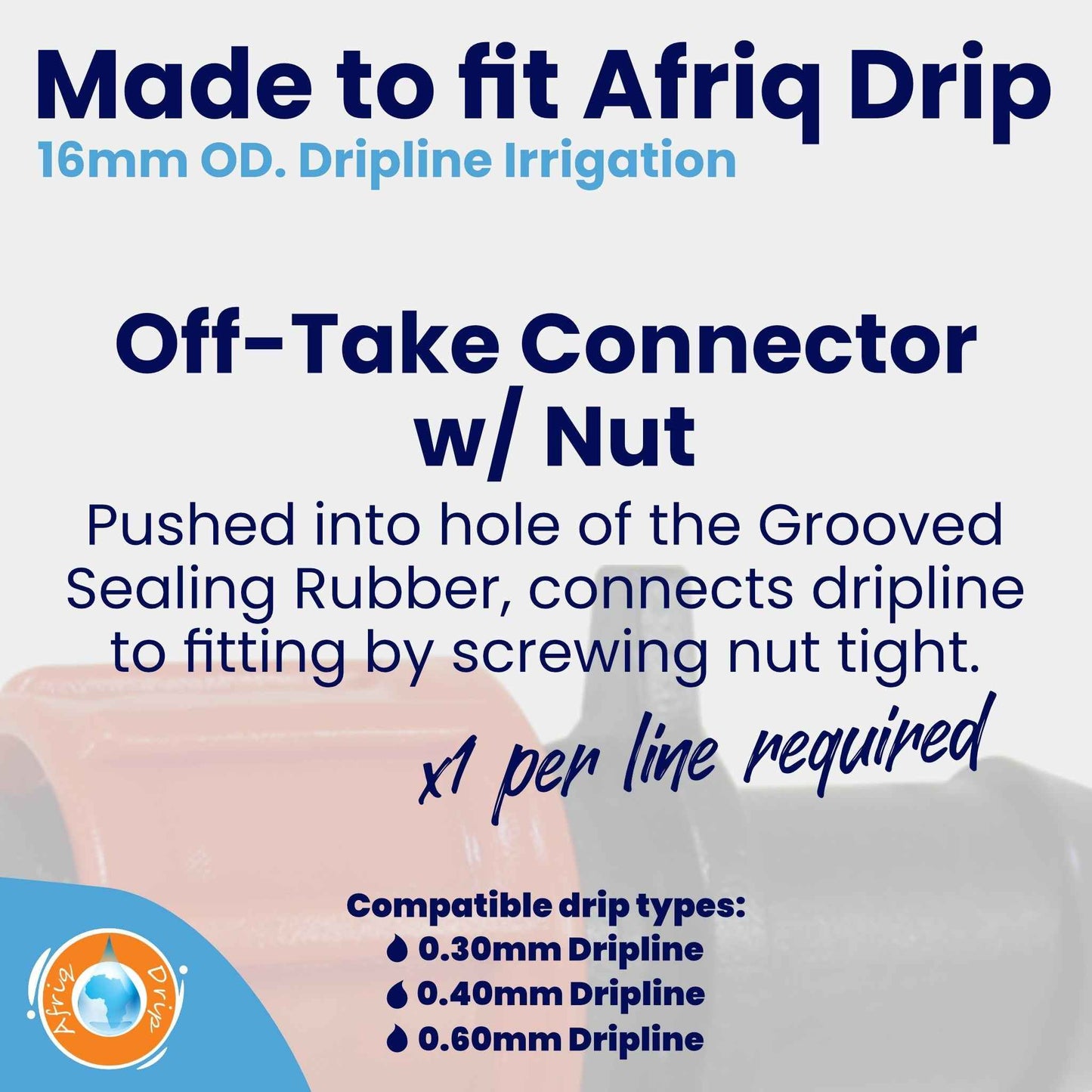 Afriq Drip 16mm Off-Take Connectors for Dripline Irrigation