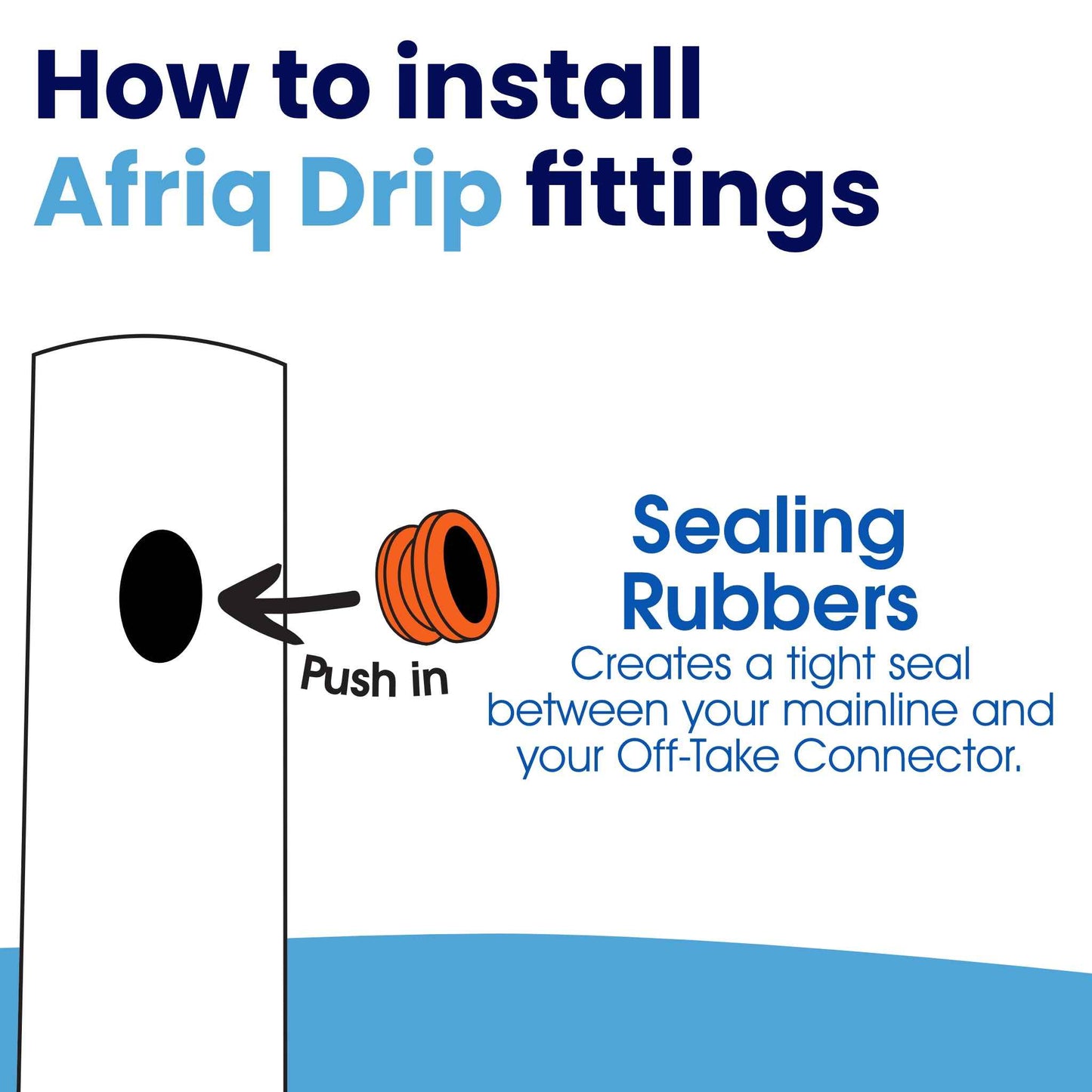 Afriq Drip 16mm Sealing Rubbers for Dripline Irrigation