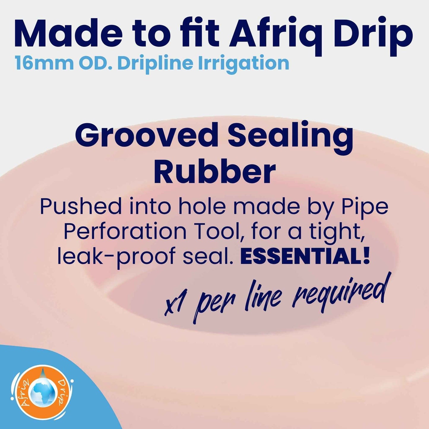 Afriq Drip 16mm Sealing Rubbers for Dripline Irrigation