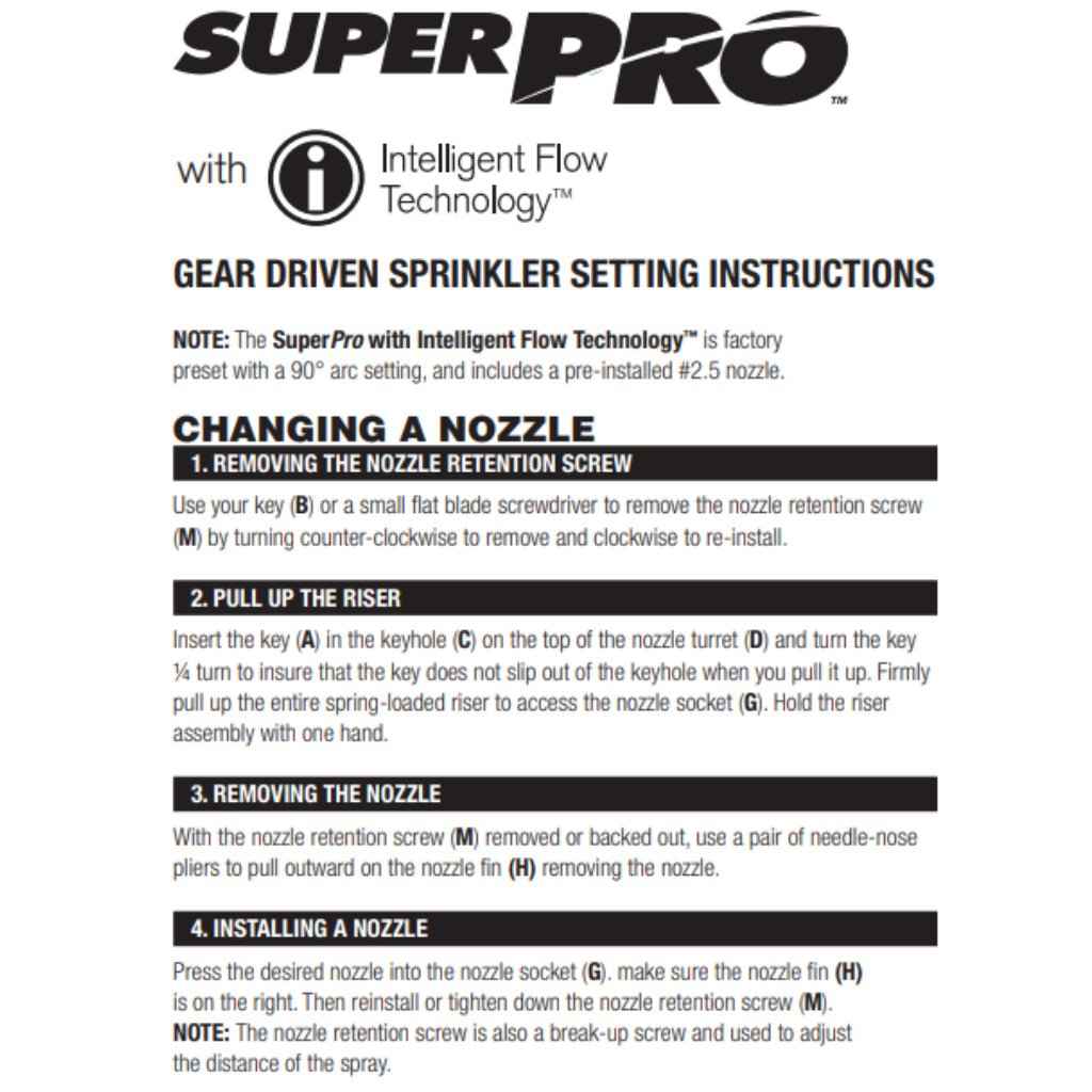 K-Rain Super Pro with Intelligent Flow Gear Driven Sprinkler