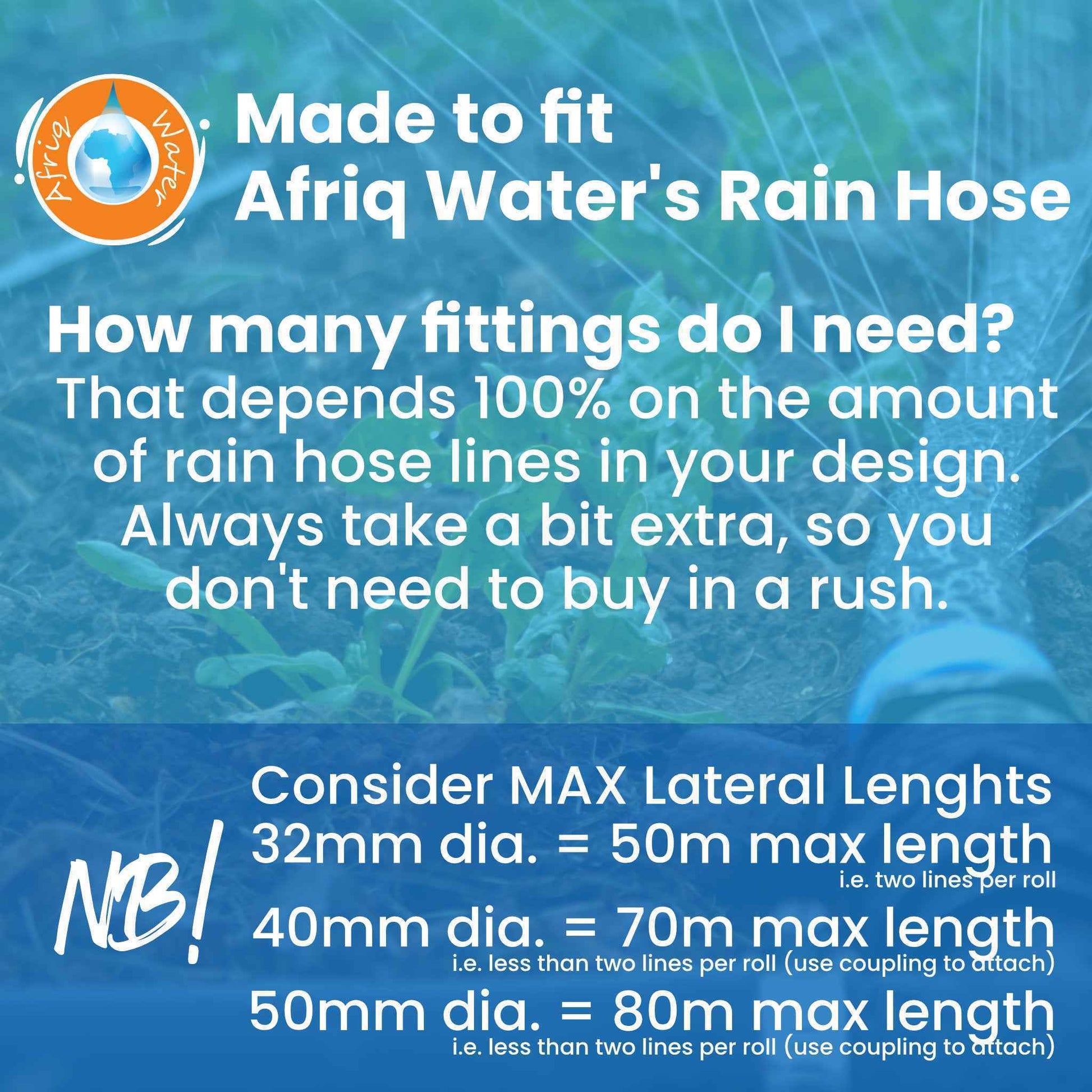 Afriq Water Rain Hose Irrigation Couplings (Pack of 5)