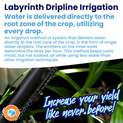 Afriq Drip 16mm OD Non-PC Labyrinth Type Dripline Irrigation 3 l/h
