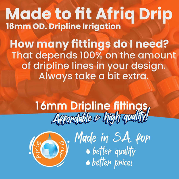 Afriq Drip 16mm Off-Take Connectors + Mini Valves for Drip Irrigation ...