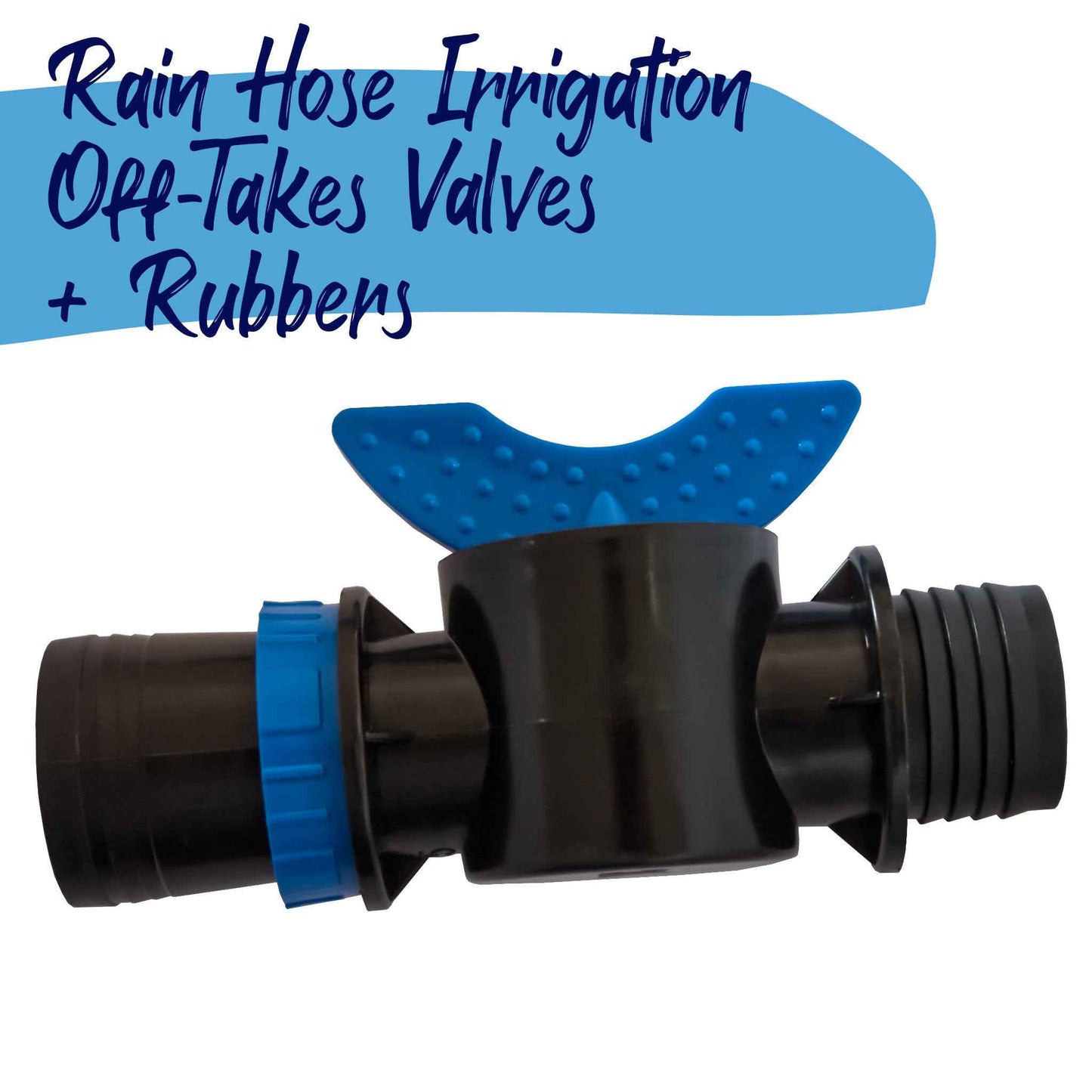 Afriq Water Rain Hose Irrigation Off-Takes Male With Valve + Rubber (Pack of 2)